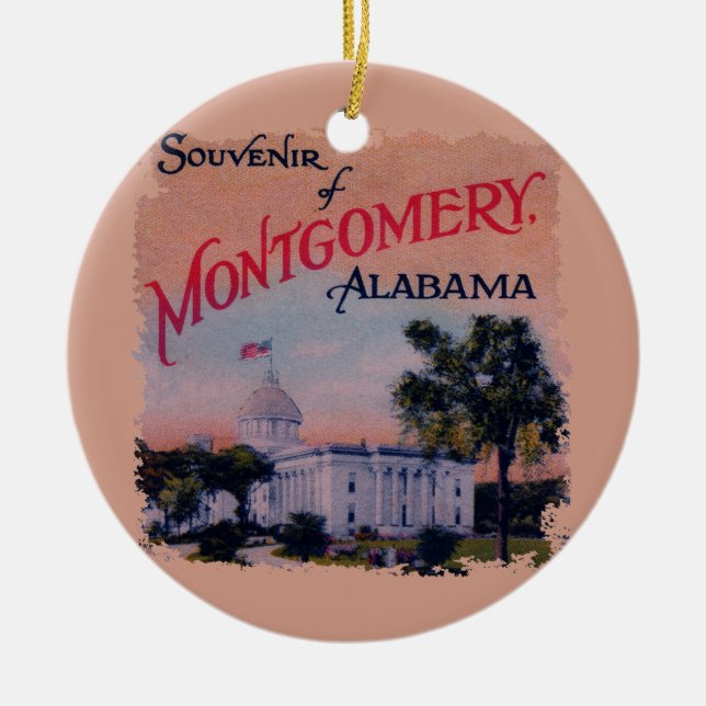 State Capitol of Alabama Ceramic Ornament (Front)