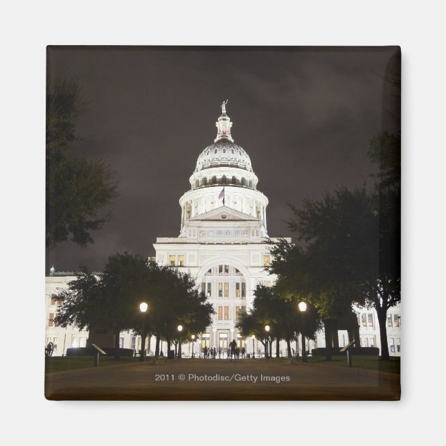 State Capitol of Austin, Texas at Night Magnet (Front)