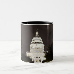 State Capitol of Austin, Texas at Night Two-Tone Coffee Mug
