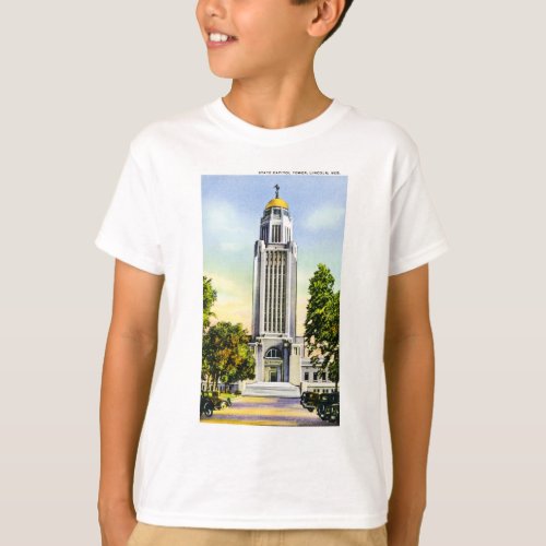 State Capitol Tower Lincoln Nebraska T_Shirt