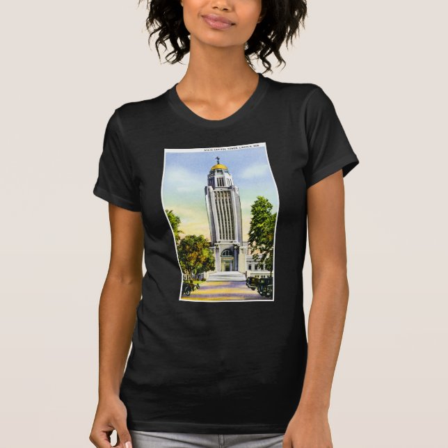 State Capitol Tower, Lincoln, Nebraska T-Shirt (Front)