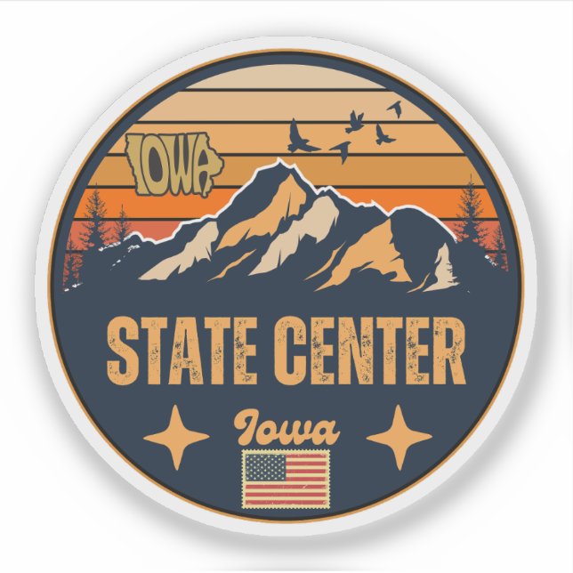 State Center, Iowa Sticker (Front)