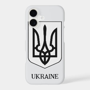 State Coat of Arms of Ukraine Minimalist Art iPhone 17 Case