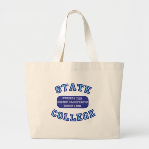 State College Plans Funny Student Life Large Tote Bag