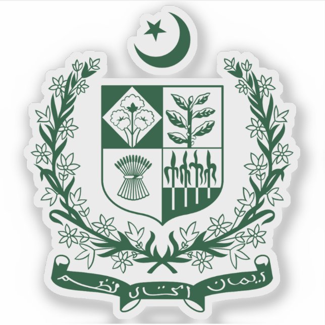 State emblem of Pakistan  Sticker (Front)