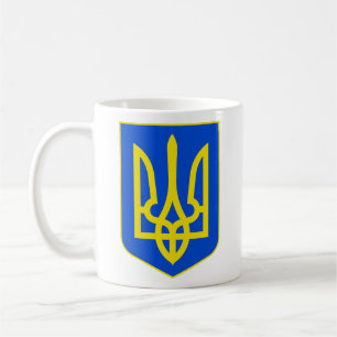 State Emblem of Ukraine Golden Trident Fine Art Coffee Mug