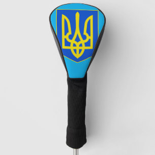 State Emblem of Ukraine Golden Trident Fine Art Golf Head Cover