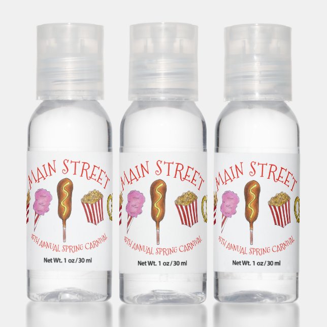 State Fair Carnival Festival Corndog Cotton Candy Hand Sanitizer (Set)