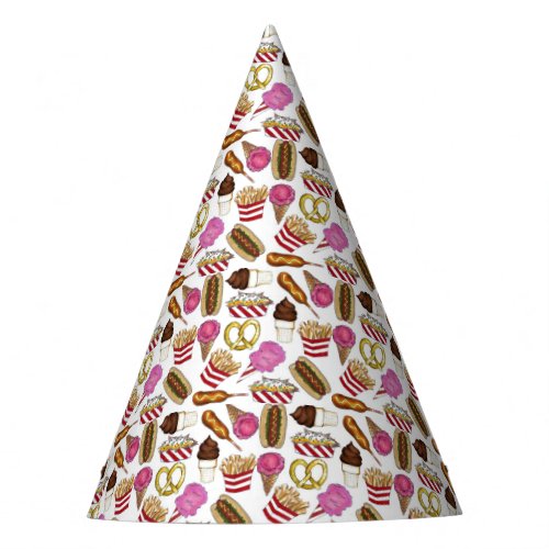 State Fair Carnival Food Nachos Cotton Candy Party Hat