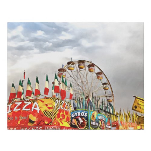 State Fair Pizza Gyros Faux Canvas Print