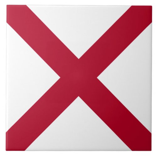 State Flag Alabama St Andrew Crimson Cross Ceramic Tile