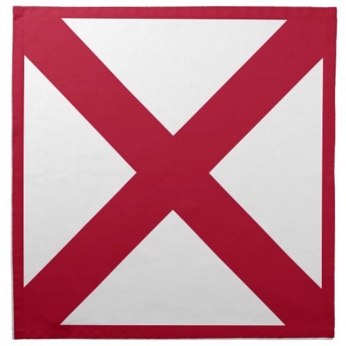 State Flag Alabama St Andrew Crimson Cross Cloth Napkin