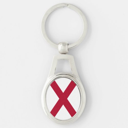 State Flag Alabama St Andrew Crimson Cross Keychain