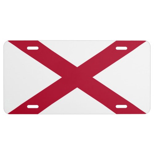 State Flag Alabama St Andrew Crimson Cross License Plate