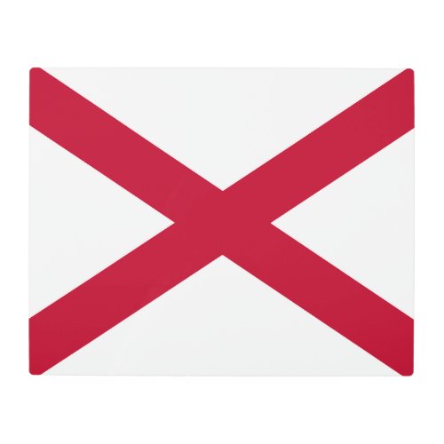 State Flag Alabama St Andrew Crimson Cross Metal Print