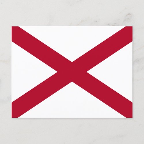 State Flag Alabama St Andrew Crimson Cross Postcard
