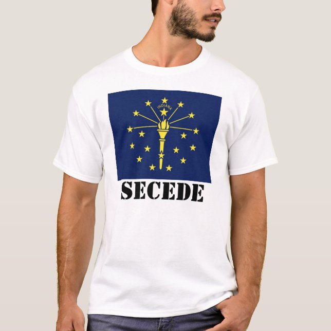 state-flag-indiana, SECEDE T-Shirt (Front)