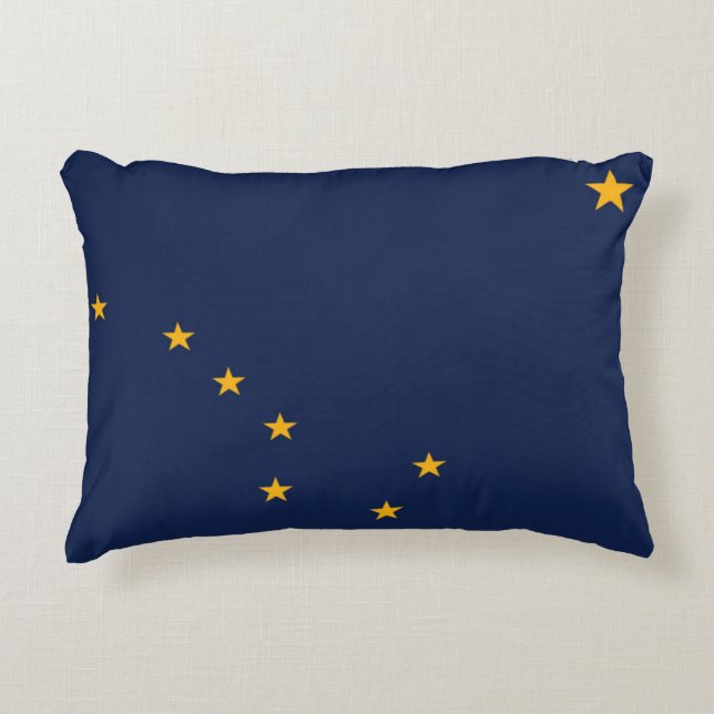State Flag of Alaska, USA Accent Pillow (Front)