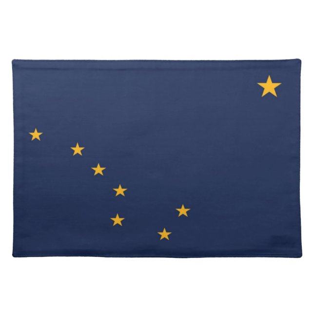 State Flag of Alaska, USA Cloth Placemat (Front)