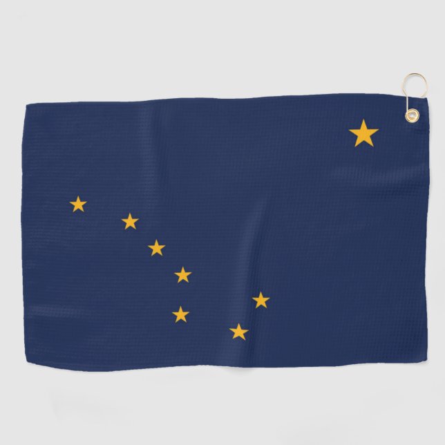 State Flag of Alaska, USA Golf Towel (Horizontal)