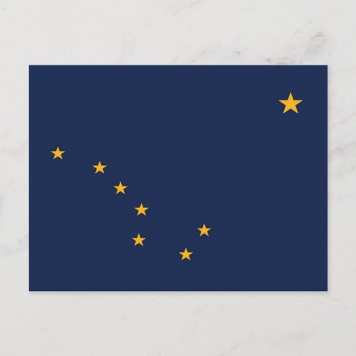 State Flag of Alaska USA Postcard