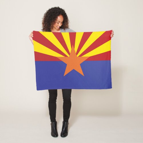 State Flag of Arizona USA Fleece Blanket