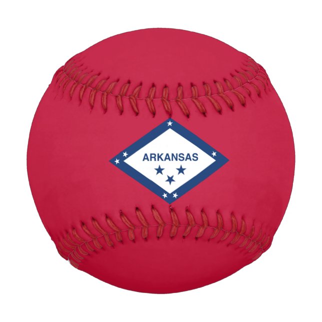 State Flag of Arkansas Baseball (Front)