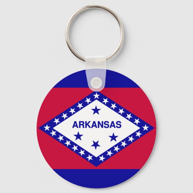 State Flag of Arkansas Keychain (Front)