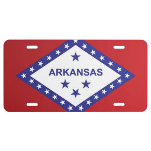 State Flag of Arkansas, USA License Plate