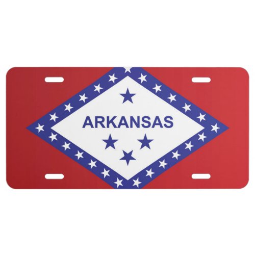 State Flag of Arkansas USA License Plate