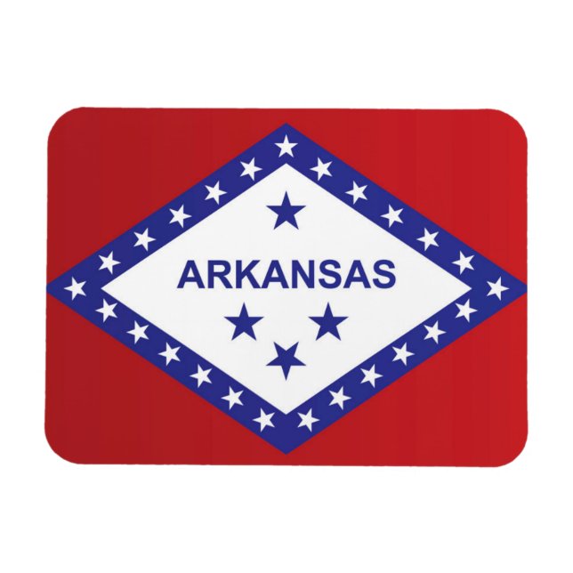 State Flag of Arkansas, USA Magnet (Horizontal)