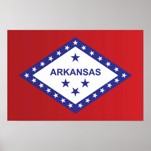 State Flag of Arkansas, USA Poster