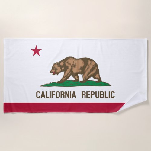 State Flag of California Beach Towel
