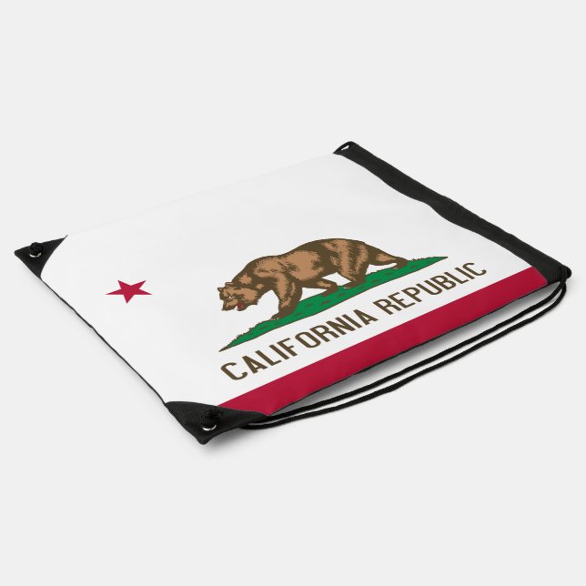 State Flag of California Drawstring Bag (Side)