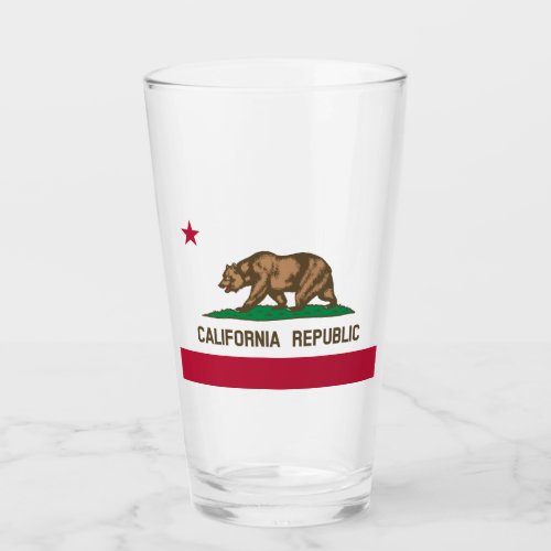 State Flag of California Glass