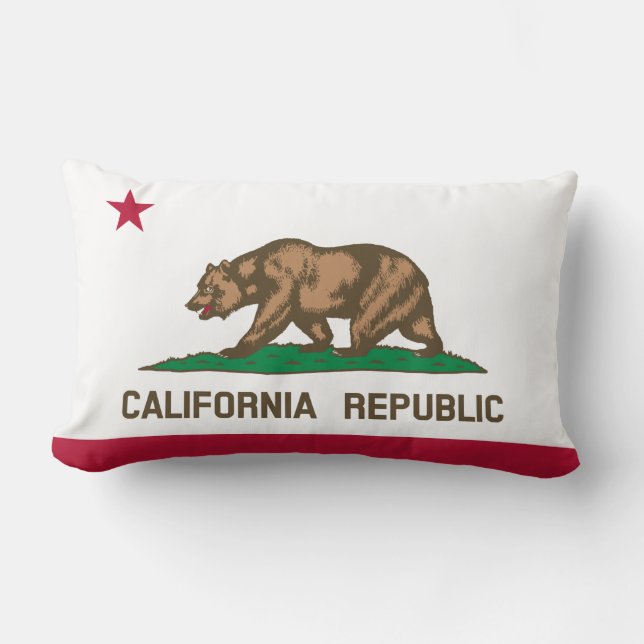 State Flag of California Lumbar Pillow (Front)