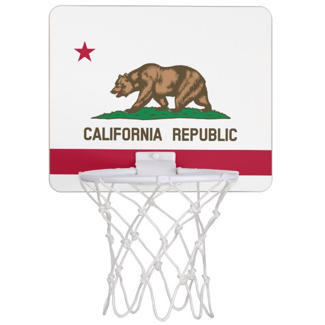 State Flag of California Mini Basketball Hoop (Front)