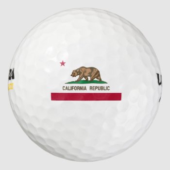 State Flag Of California Republic Golf Balls by clonecire at Zazzle