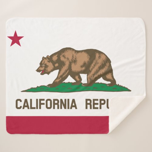 State Flag of California Sherpa Blanket