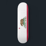 State Flag of California Skateboard<br><div class="desc">This design features the flag of the US state of California, one of the most populous and wealthiest states in the nation. It is often known as the Bear Flag, and it is based on a flag that was first flown during the 1846 Bear Flag Revolt. It contains a single...</div>