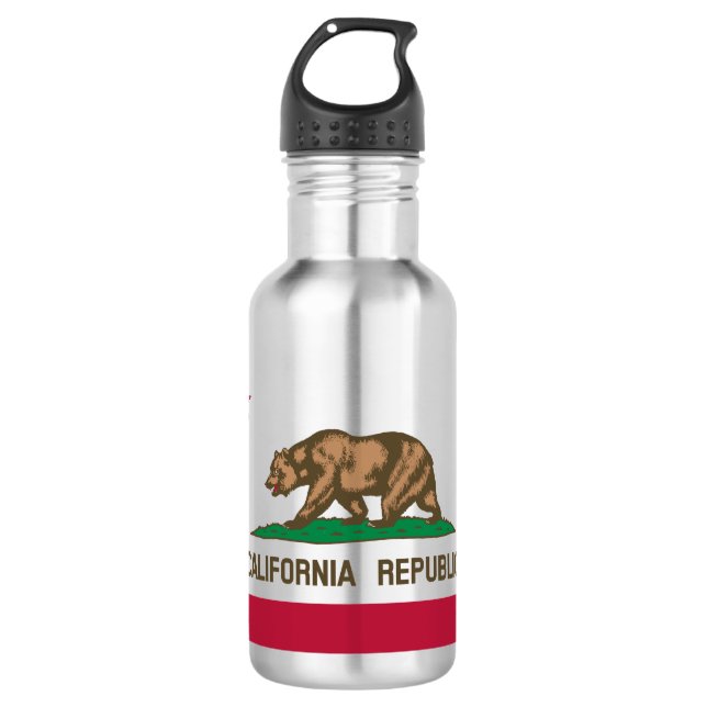 State Flag of California Stainless Steel Water Bottle (Front)