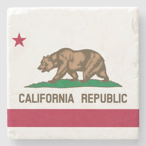 State Flag of California Stone Coaster