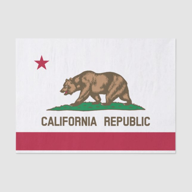 State Flag of California Tissue Paper (Front)
