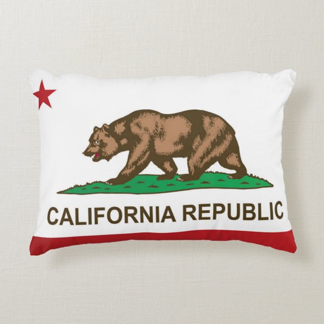 State Flag of California, USA Accent Pillow (Front)