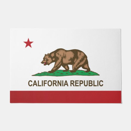 State Flag of California USA Doormat