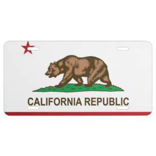 State Flag of California, USA License Plate