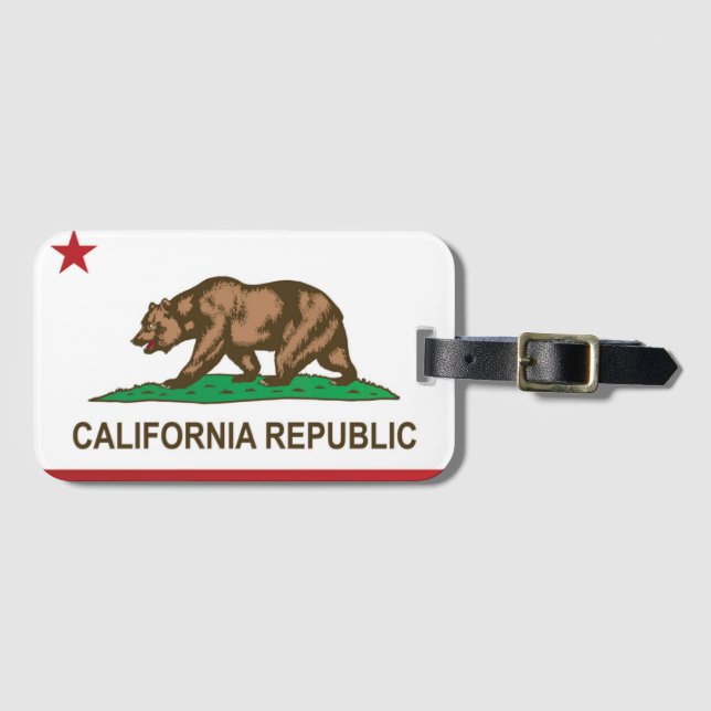 State Flag of California, USA Luggage Tag (Front Horizontal)