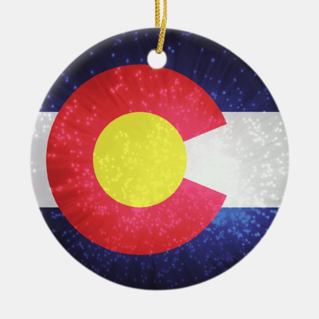 State Flag of Colorado Ceramic Ornament (Front)