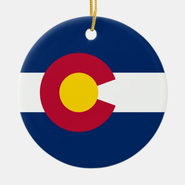 State Flag of Colorado Ceramic Ornament (Front)