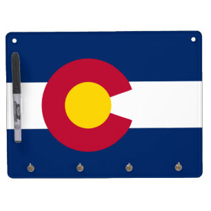 State Flag of Colorado Dry Erase Board With Keychain Holder